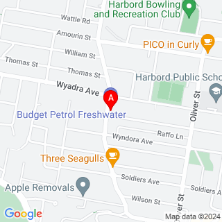 Harbord Rd & Wyuna Ave location map