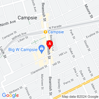 Beamish St & Evaline St location map